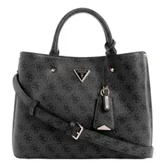 GUESS - Cartera Mujer Meridian Girlfriend Satchel Carbón
