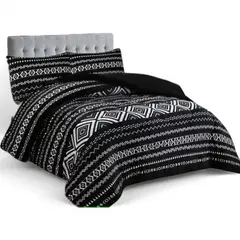 GENERICO - Cobertor De Invierno Plush Con Chiporro 2 Plaza + 2 Fundas Almohadas