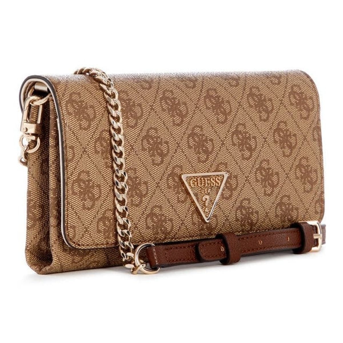 GUESS - Cartera Mujer Guess Noelle Xbody Flap Organizer Café