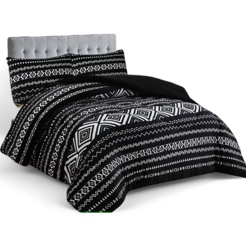 GENERICO - Cobertor De Invierno Plush Con Chiporro 2 Plaza + 2 Fundas Almohadas