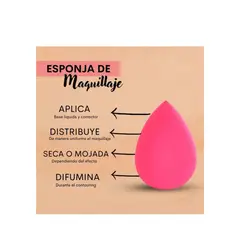 GENERICO - Esponja profesional de maquillaje en beauty blender