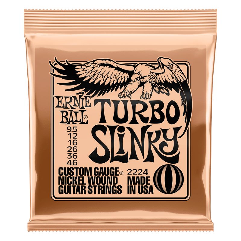 ERNIE BALL - Cuerdas Nickel Wound Turbo Slinky 9.5 - 46