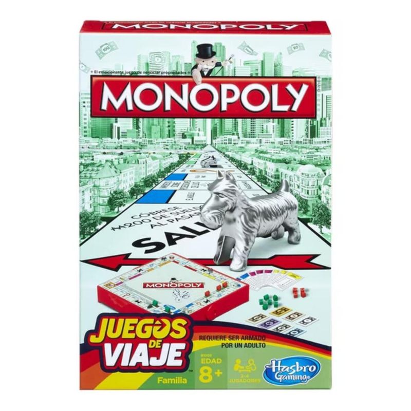 HASBRO - Monopoly Hasbro Edición de Viaje - Blanco