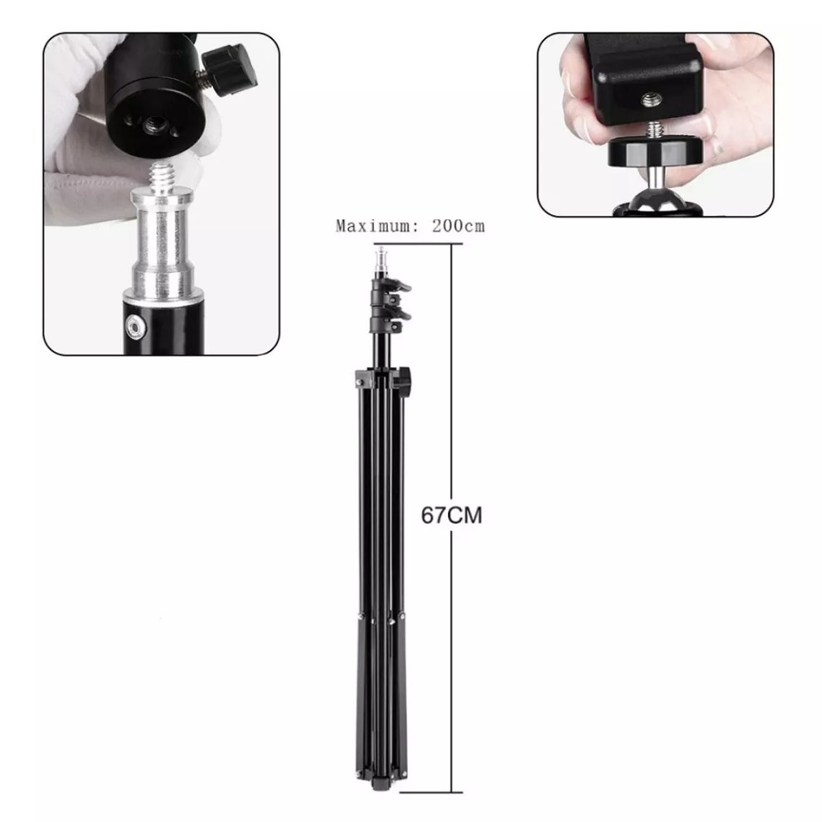 GENERICO - Trípode De Flash 2mt Pie De Flash Aro De Luz Perno 14