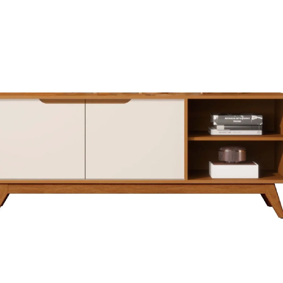 BE DESIGN - Rack Tv 1,4 2 Puertas Caramelo Perla