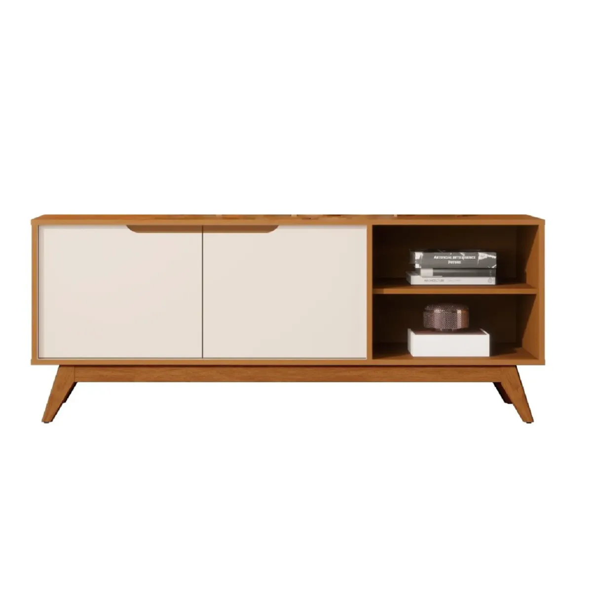 BE DESIGN - Rack Tv 1,4 2 Puertas Caramelo Perla