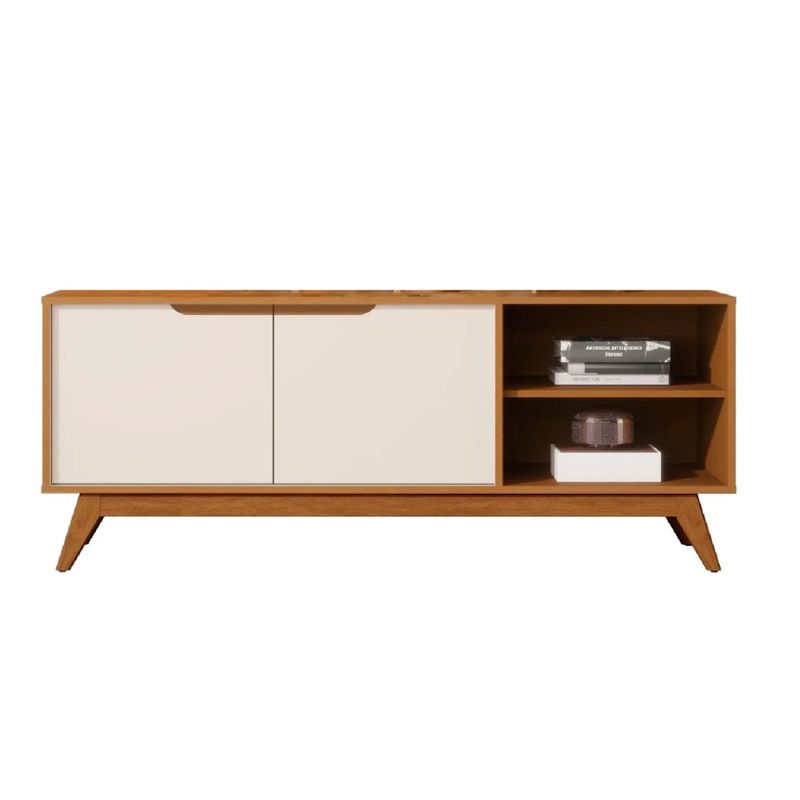 BE DESIGN - RACK TV 1,4M 2 PUERTAS CARAMELO PERLA