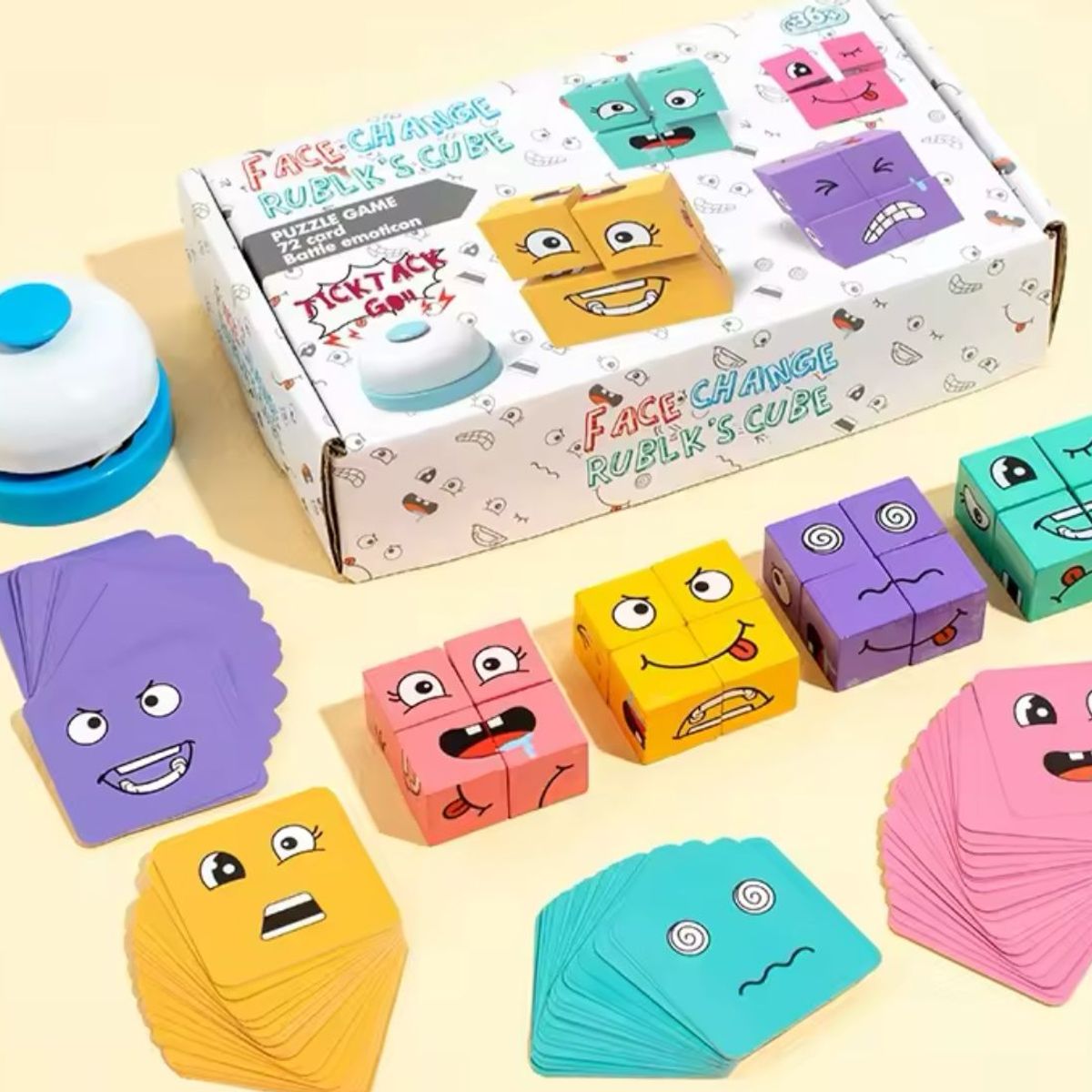 GENERICO - Juego De Cubo Didáctico Expresiones Y Emociones