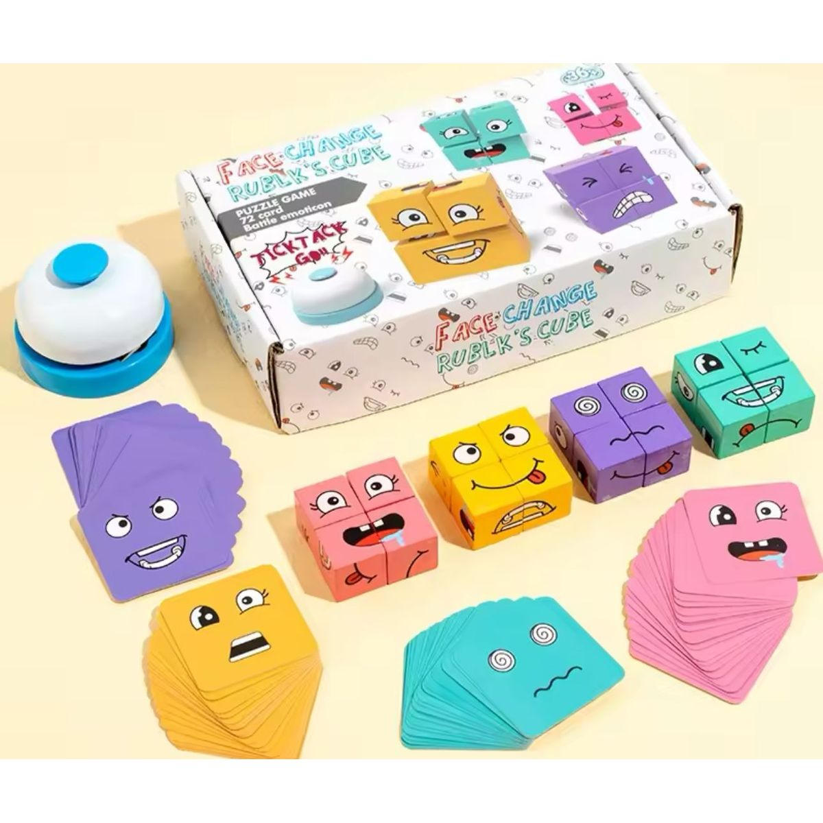 GENERICO - Juego De Cubo Didáctico Expresiones Y Emociones