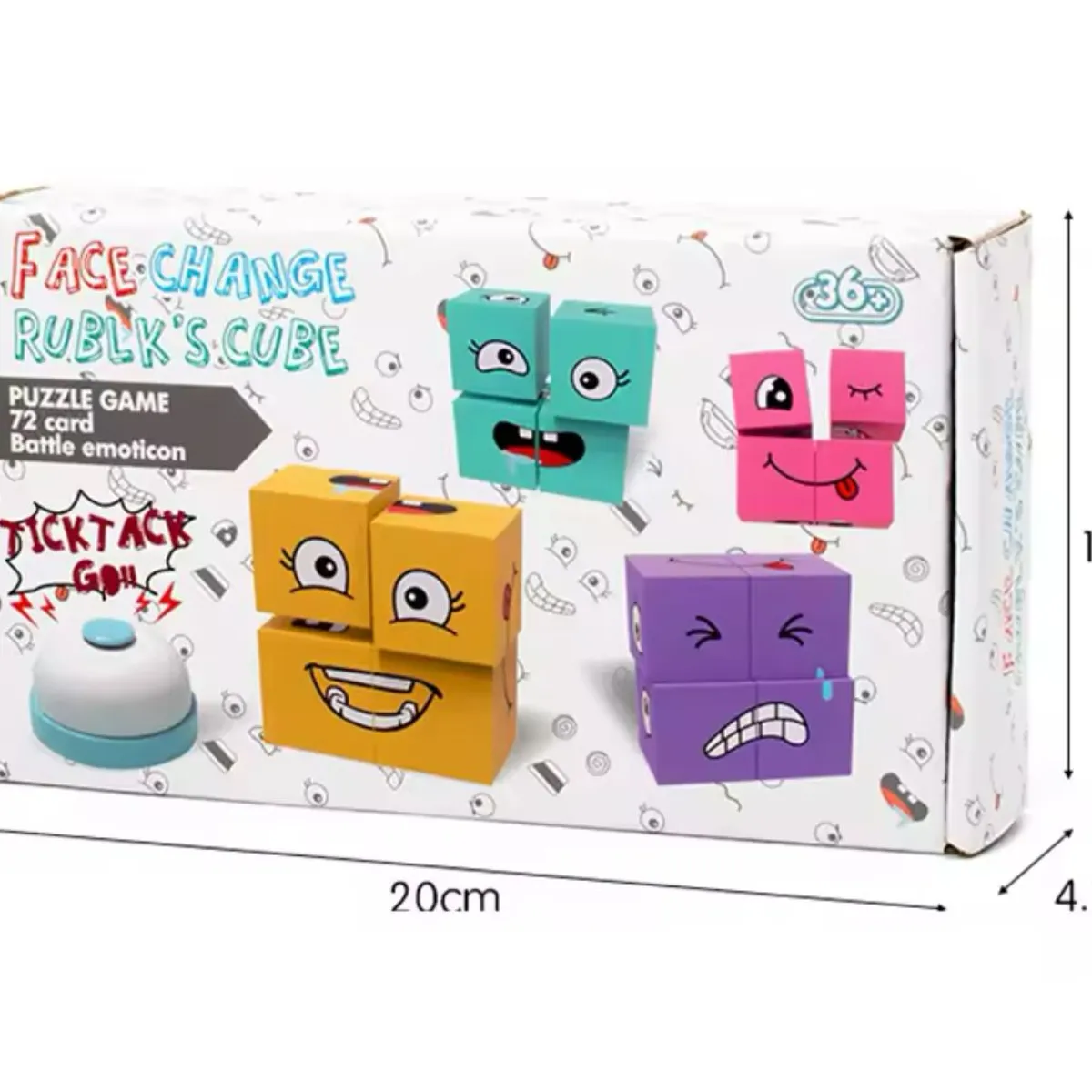 GENERICO - Juego De Cubo Didáctico Expresiones Y Emociones