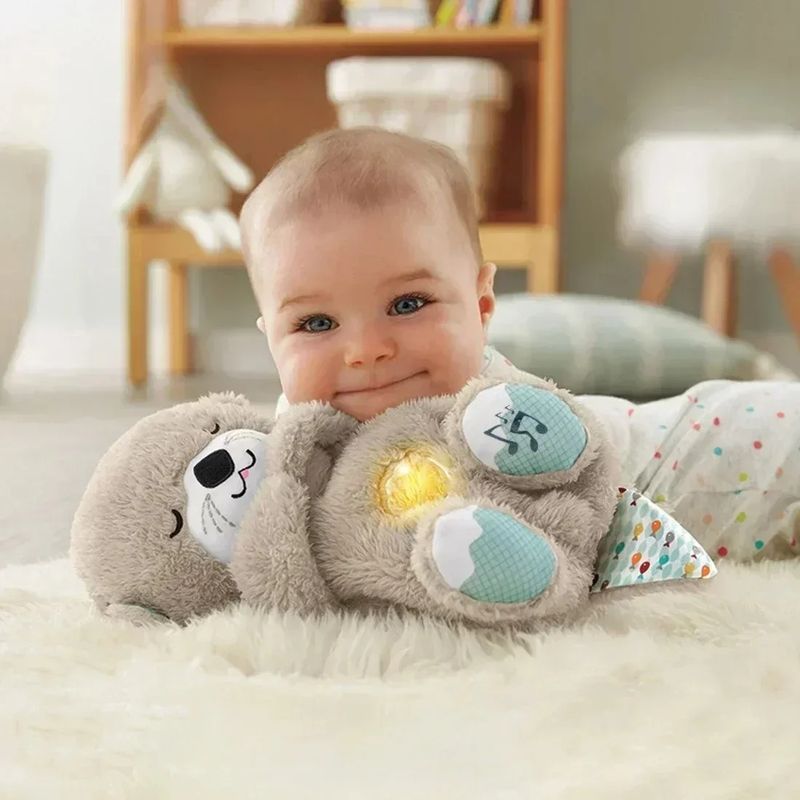 MOVI - NUTRIA PELUCHE DE APEGO CON MÚSICA LUZ Y RESPIRACIÓN PARA NIÑA