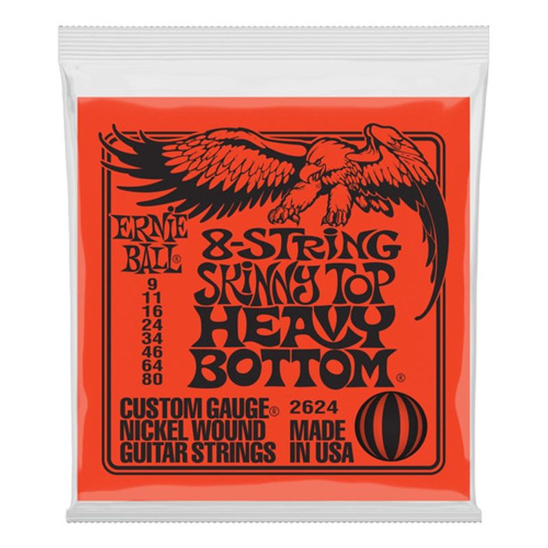 ERNIE BALL - Ernie Ball 8 String Skinny Top Heavy Bottom 9-80