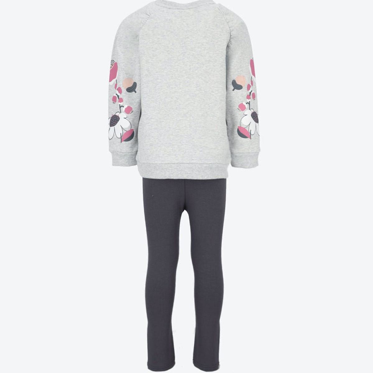 4KIDS - Conjunto niña con flores gris 4 Kids