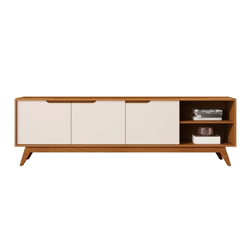 BE DESIGN - RACK TV 1,8M 3 PUERTAS CARAMELO PERLA