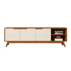 BE DESIGN - RACK TV 1,8M 3 PUERTAS CARAMELO PERLA