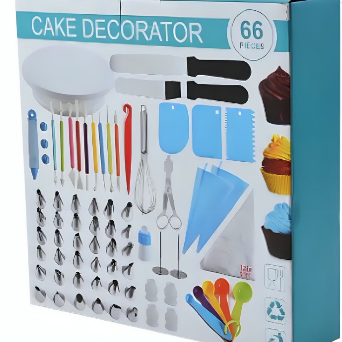 GENERICO - KIT 66 PIEZAS DE REPOSTERIA DECORACION DE TORTA