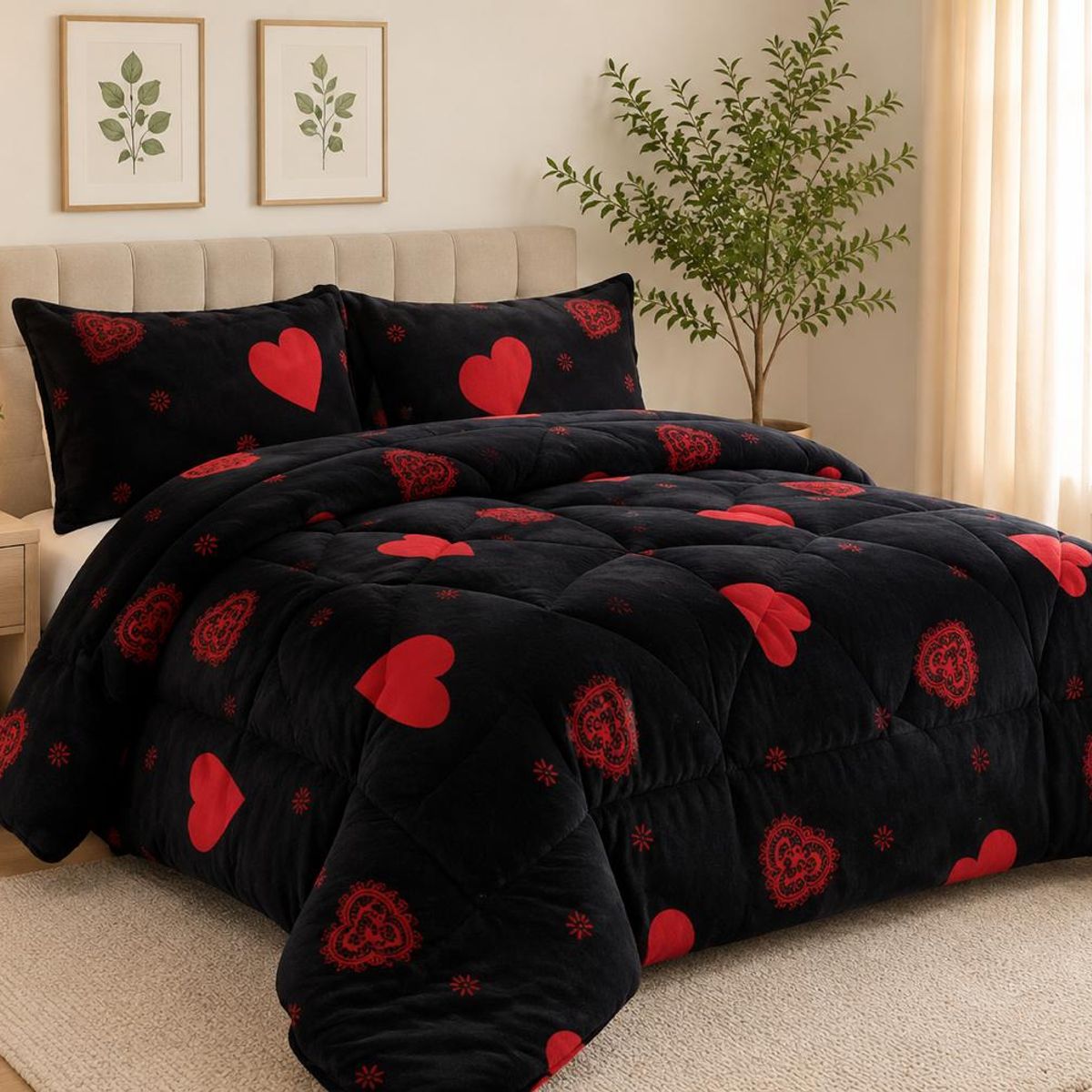 GENERICO - Cubrecama de Invierno Plush con Chiporro 2 p RS1015