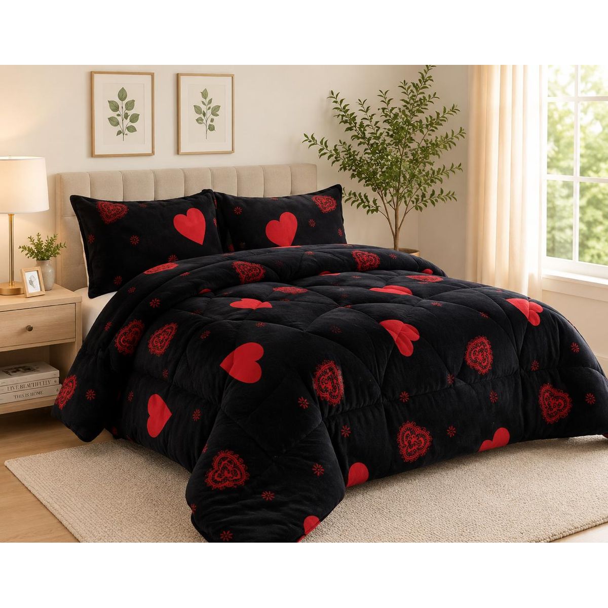 GENERICO - Cubrecama de Invierno Plush con Chiporro 2 p RS1015