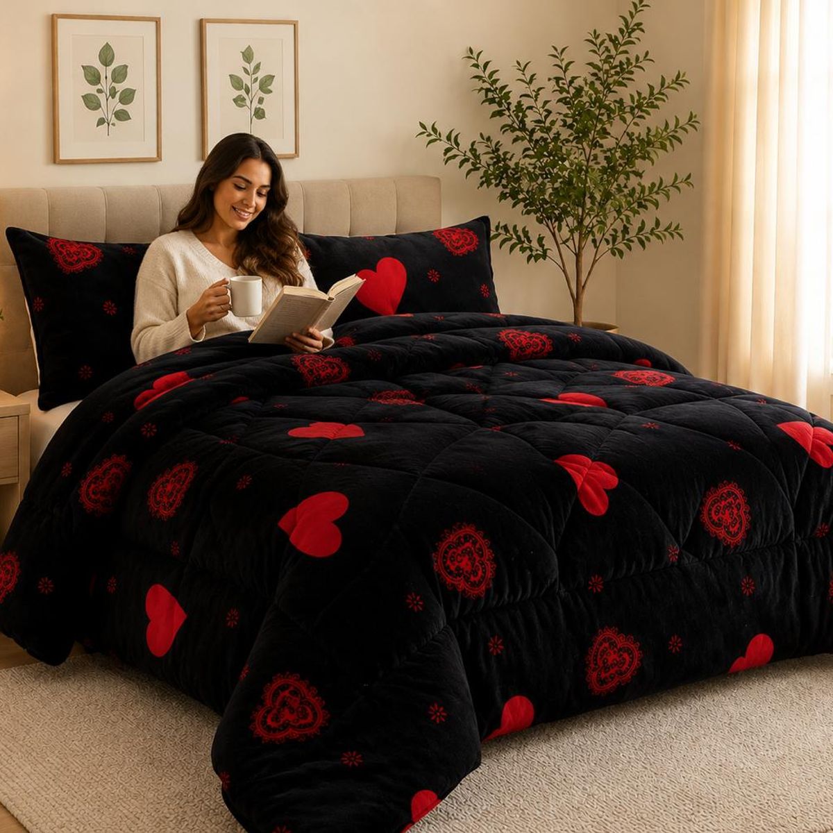 GENERICO - Cubrecama de Invierno Plush con Chiporro 2 p RS1015