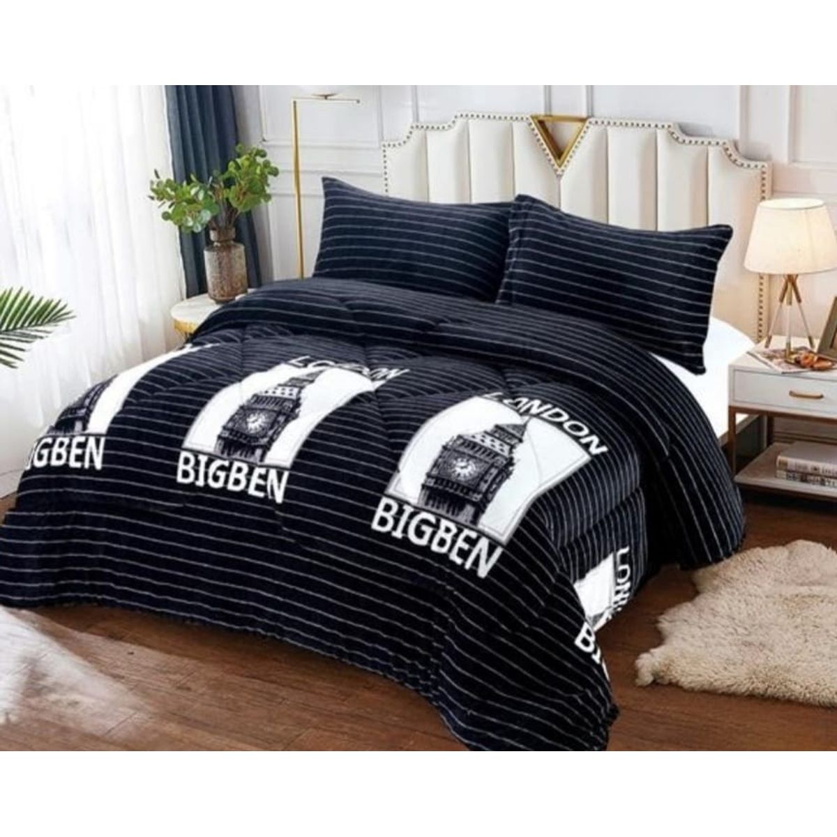 GENERICO - Cubrecama de Invierno Plush con Chiporro 2 p RS1029