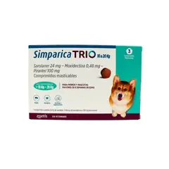 ZOETIS - Simparica Trio 10 a 20kg - 3 comprimidos