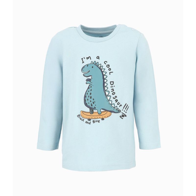 BLACK AND BLUE - Polera bebés con dinosaurios menta Black and Blue