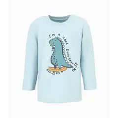 BLACK AND BLUE - Polera bebés con dinosaurios menta