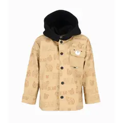 BLACK AND BLUE - Camisa bebés con gorro beige
