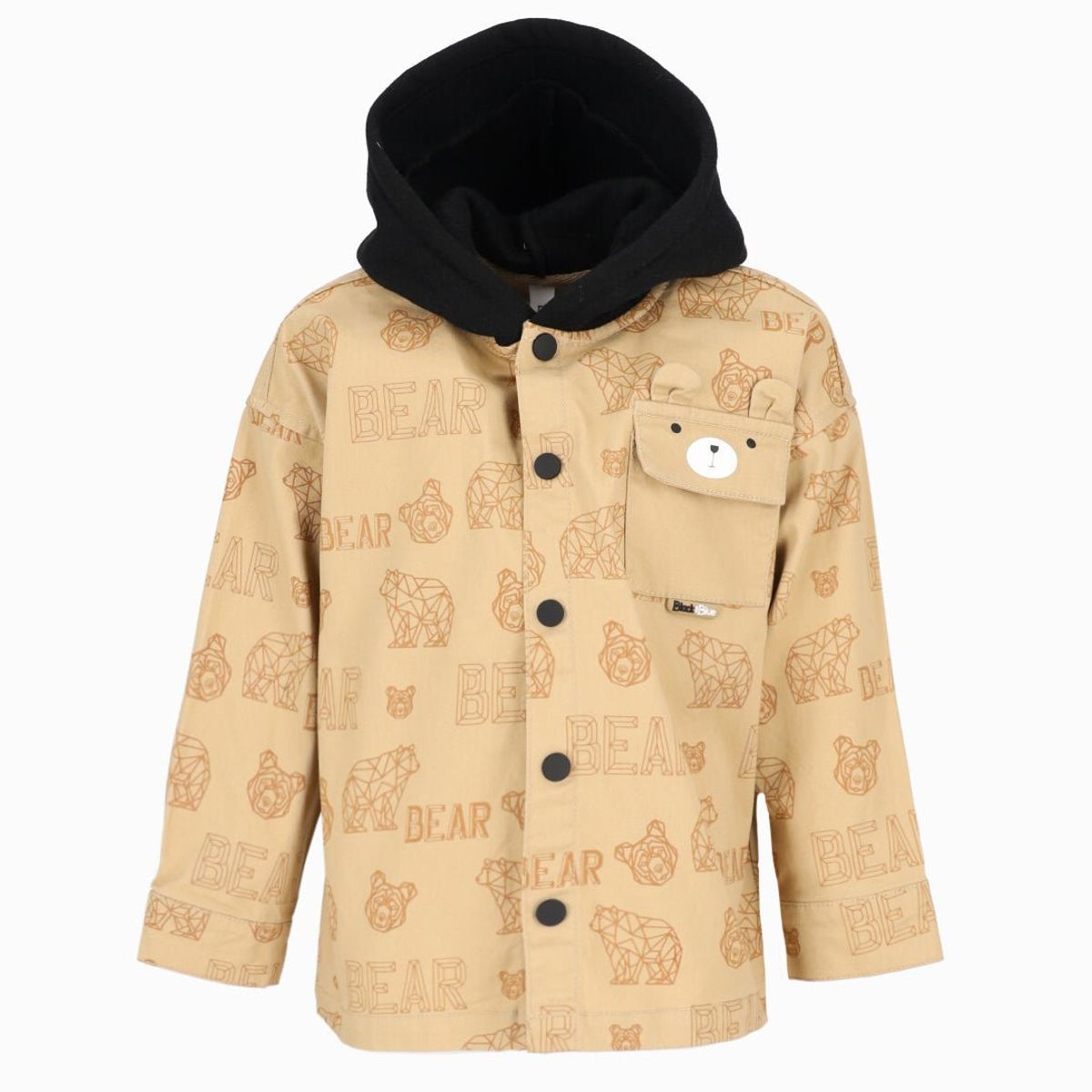 BLACK AND BLUE - Camisa bebés con gorro beige Black and Blue