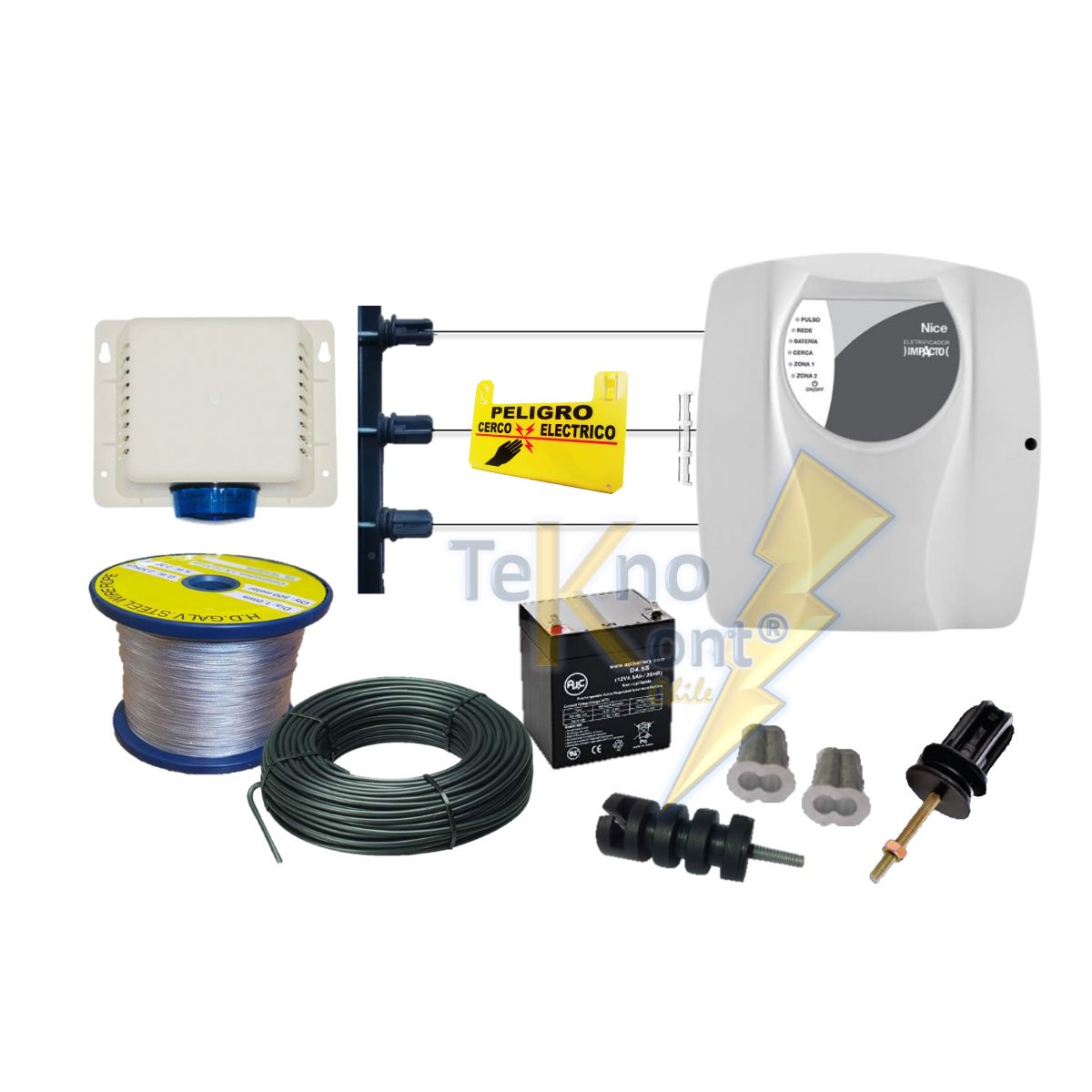 GENERICO - Kit 30 Metros Cerco Eléctrico Genno