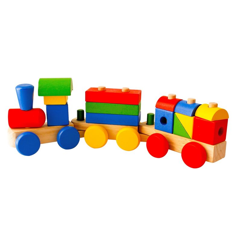 GENERICO - Tren de Madera Didácticos Juguetes de Bloques color Grande