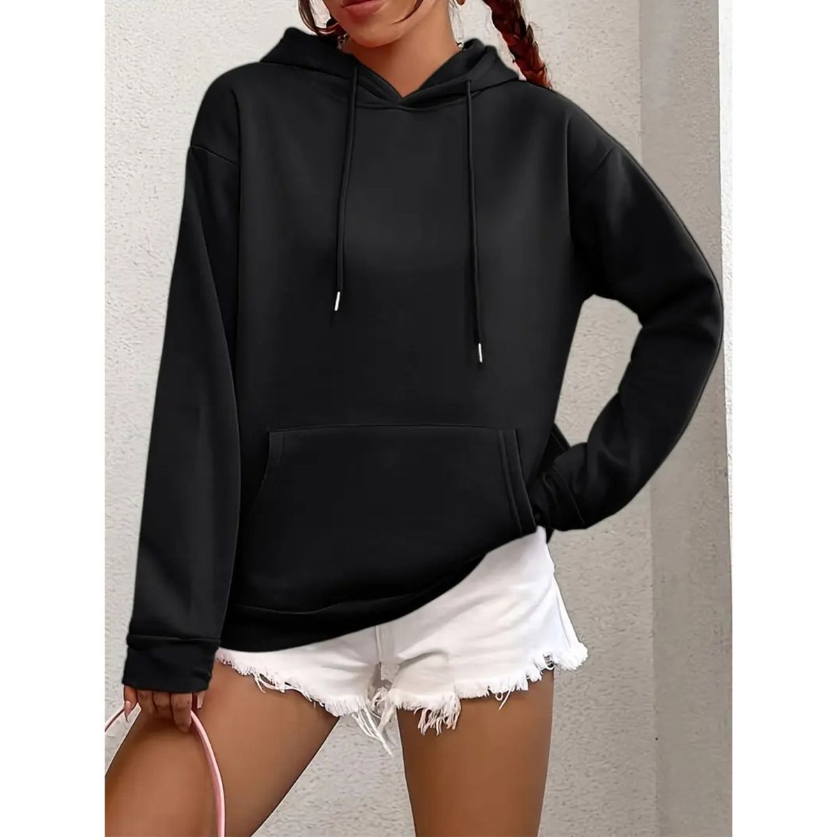 LIKE SHOP - Polerón Canguro Mujer Algodón Bolsillo Verano Colores 7537