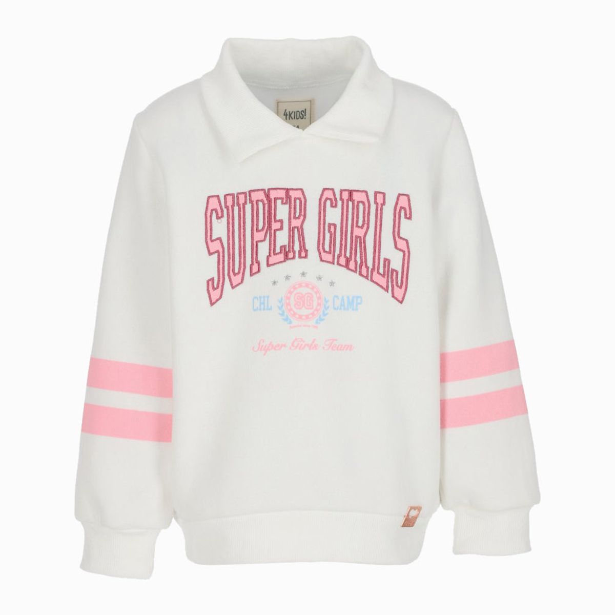 4KIDS - Polerón niña super girls blanco 4 Kids