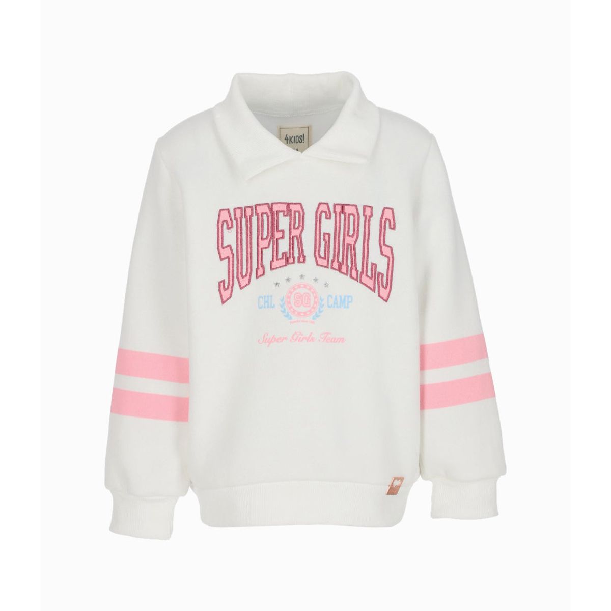 4KIDS - Polerón niña super girls blanco 4 Kids