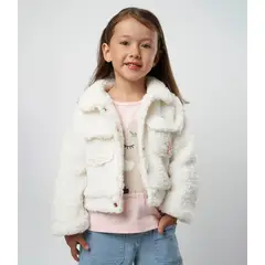 4KIDS - Chaqueta niña sherpa blanco 4 Kids