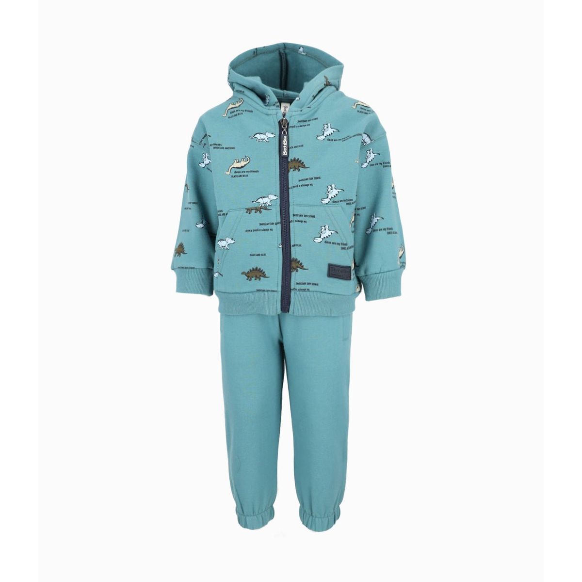 BLACK AND BLUE - Buzo bebés con dinosaurios Petroleo Black and Blue