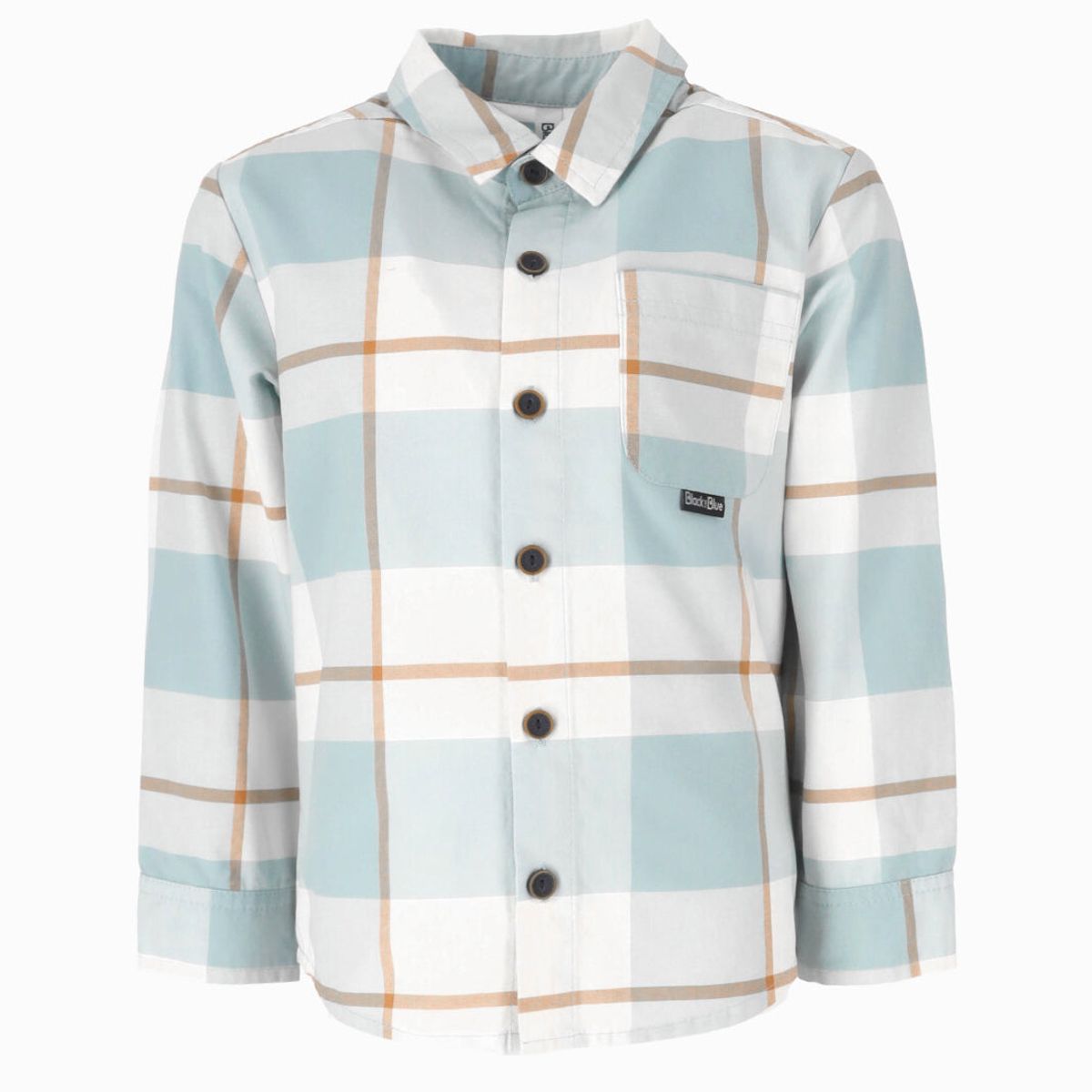BLACK AND BLUE - Camisa niño cuadrillé menta Black and Blue