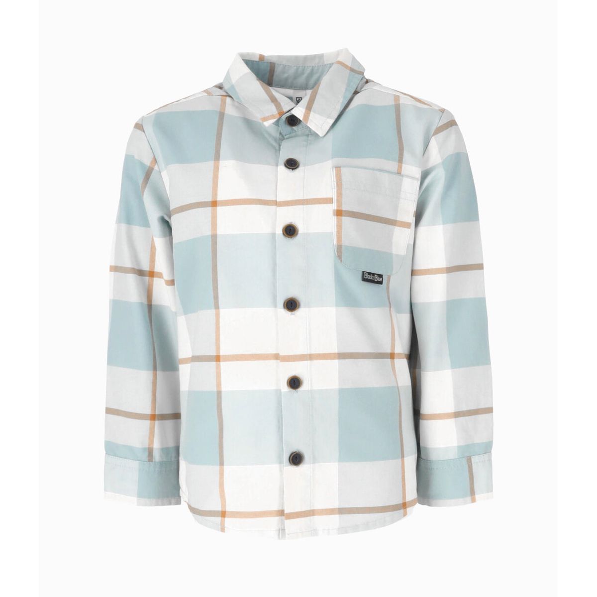 BLACK AND BLUE - Camisa niño cuadrillé menta Black and Blue