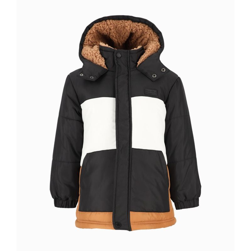 BLACK AND BLUE - Parka niño impermeable negro Black and Blue