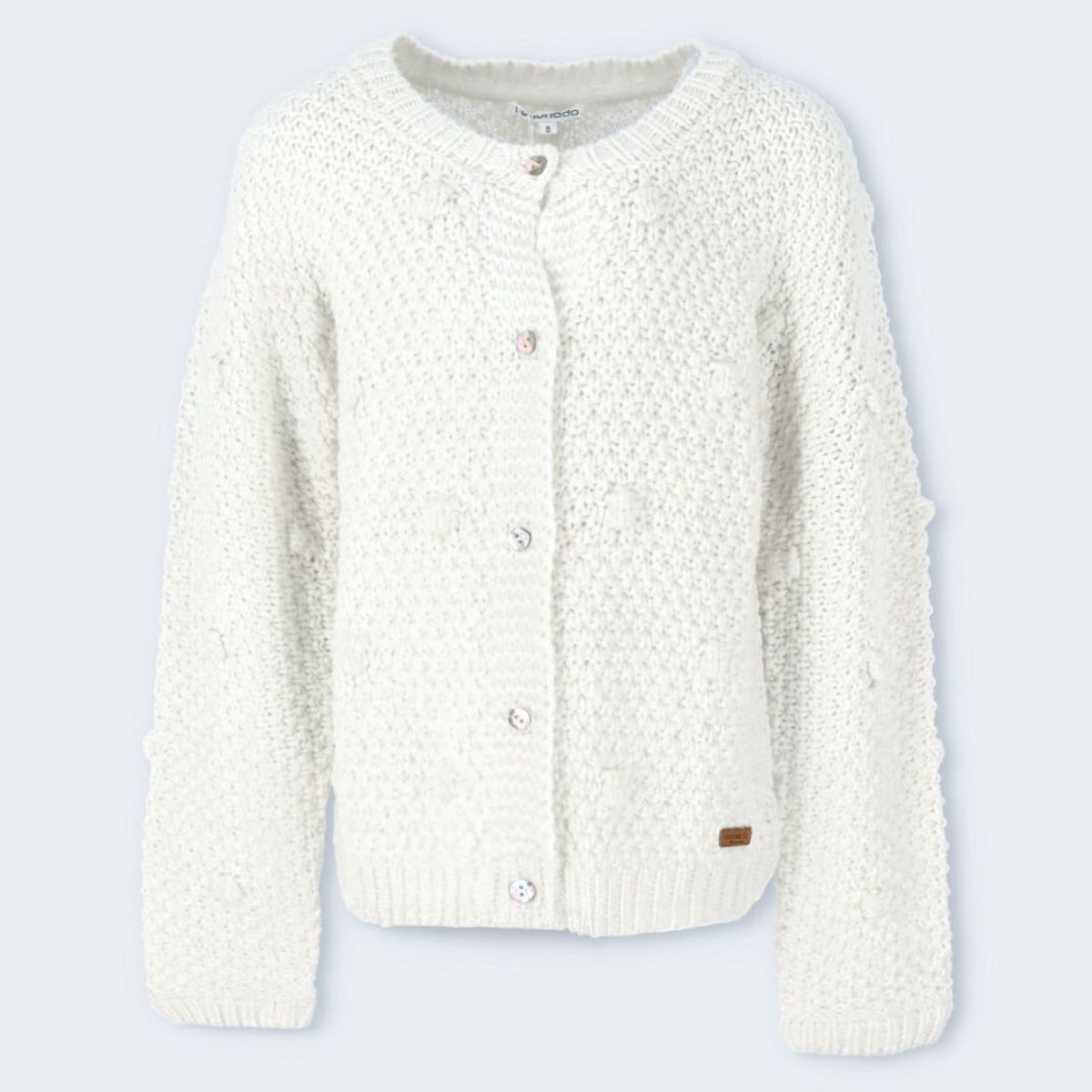 LIMONADA - Chaleco niña tejido blanco Limonada