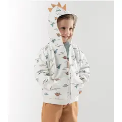 BLACK AND BLUE - Buzo bebés con dinosaurios blanco