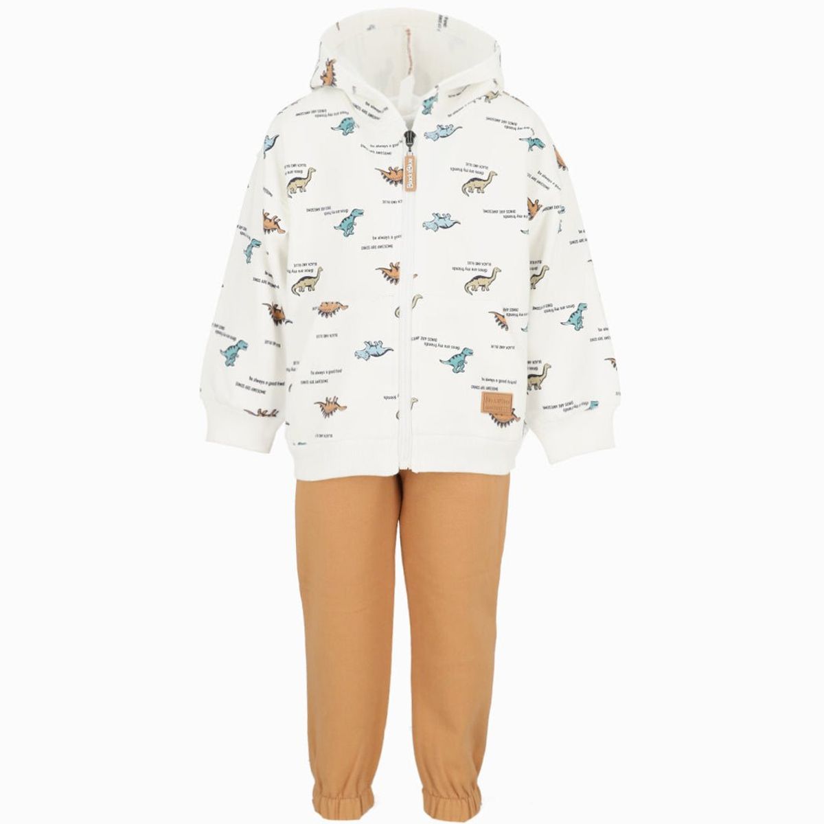 BLACK AND BLUE - Buzo bebés con dinosaurios blanco Black and Blue