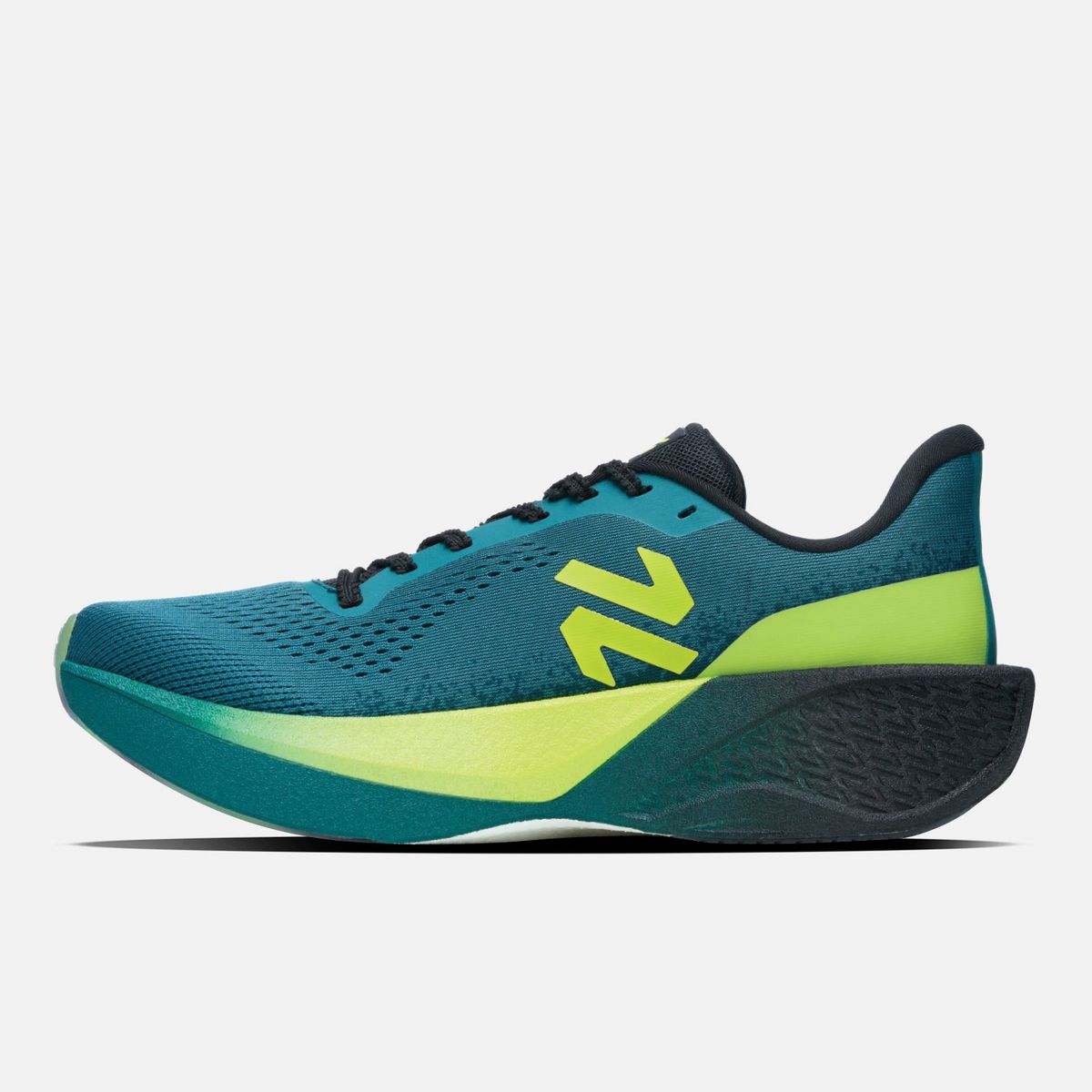 VULCANO - Zapatilla Running Hombre Nazca Petroleo / Verde Lima