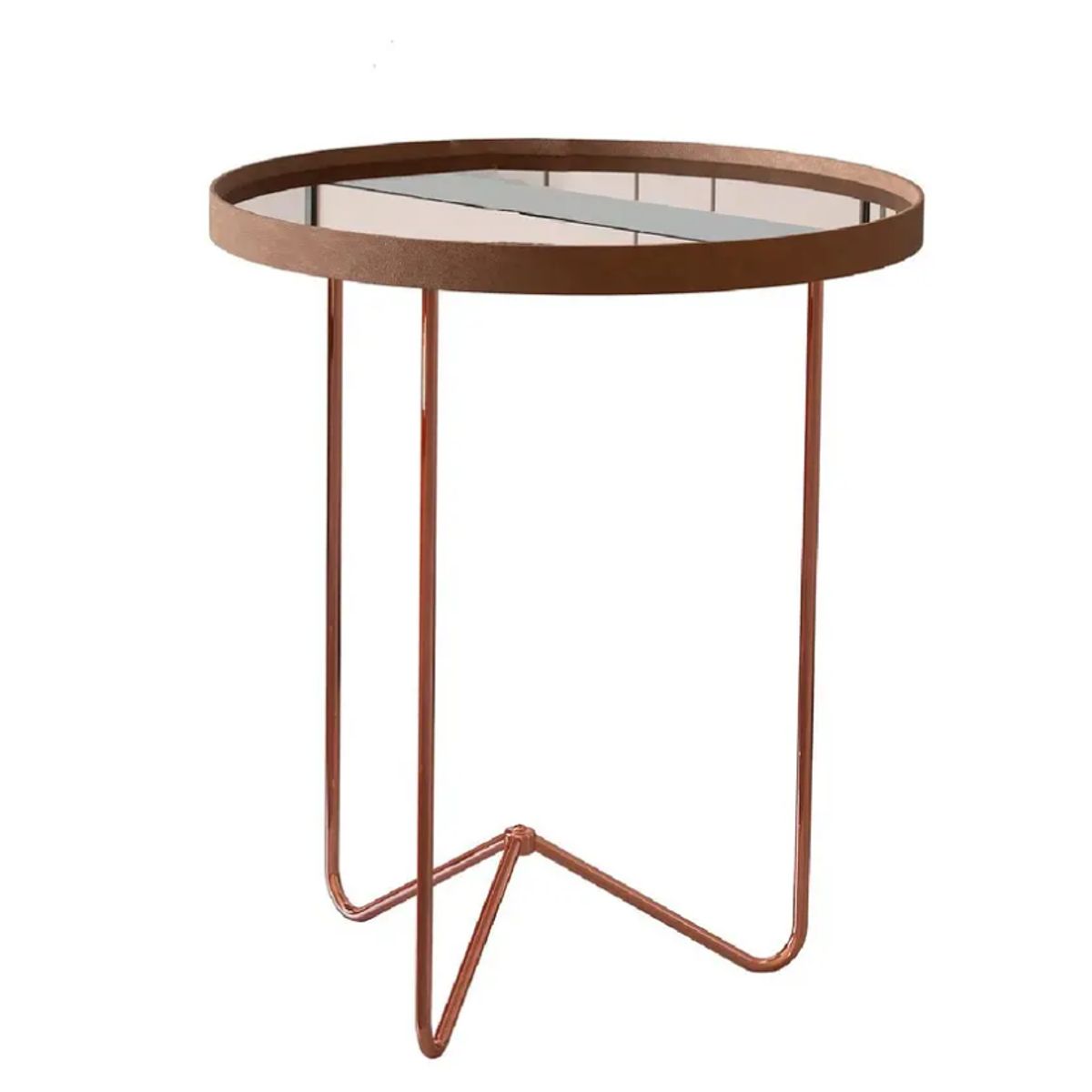 BE DESIGN - Mesa Lateral Redonda Bronce