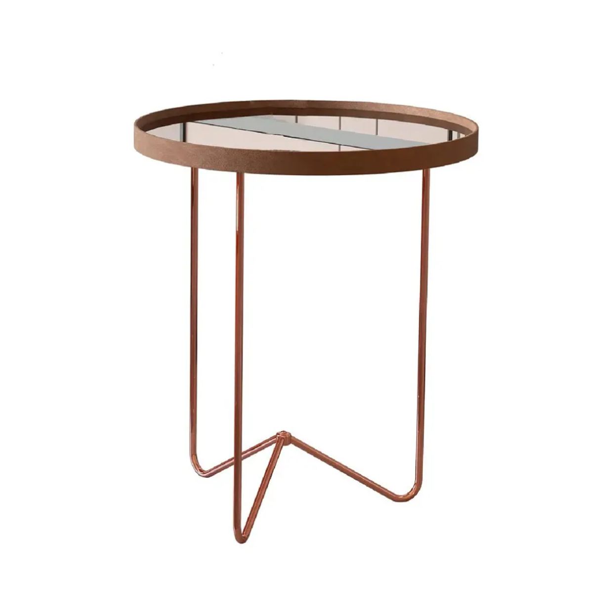 BE DESIGN - Mesa Lateral Redonda Bronce