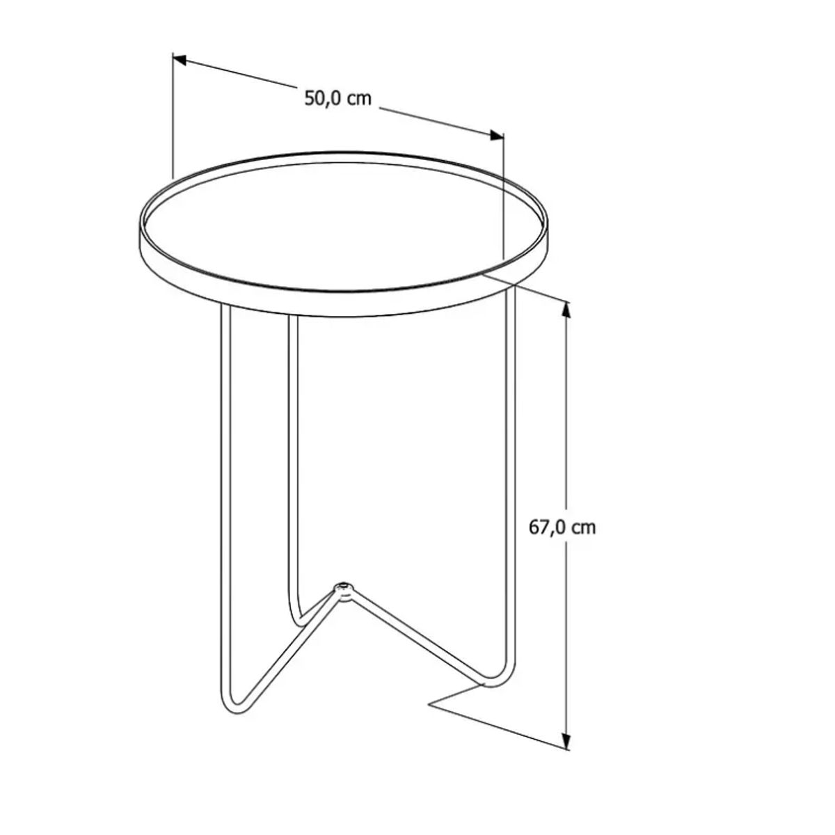 BE DESIGN - Mesa Lateral Redonda Bronce