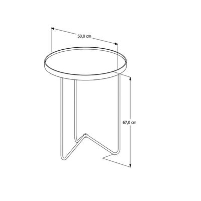 Imagen 2 del producto Mesa Lateral Redonda Bronce