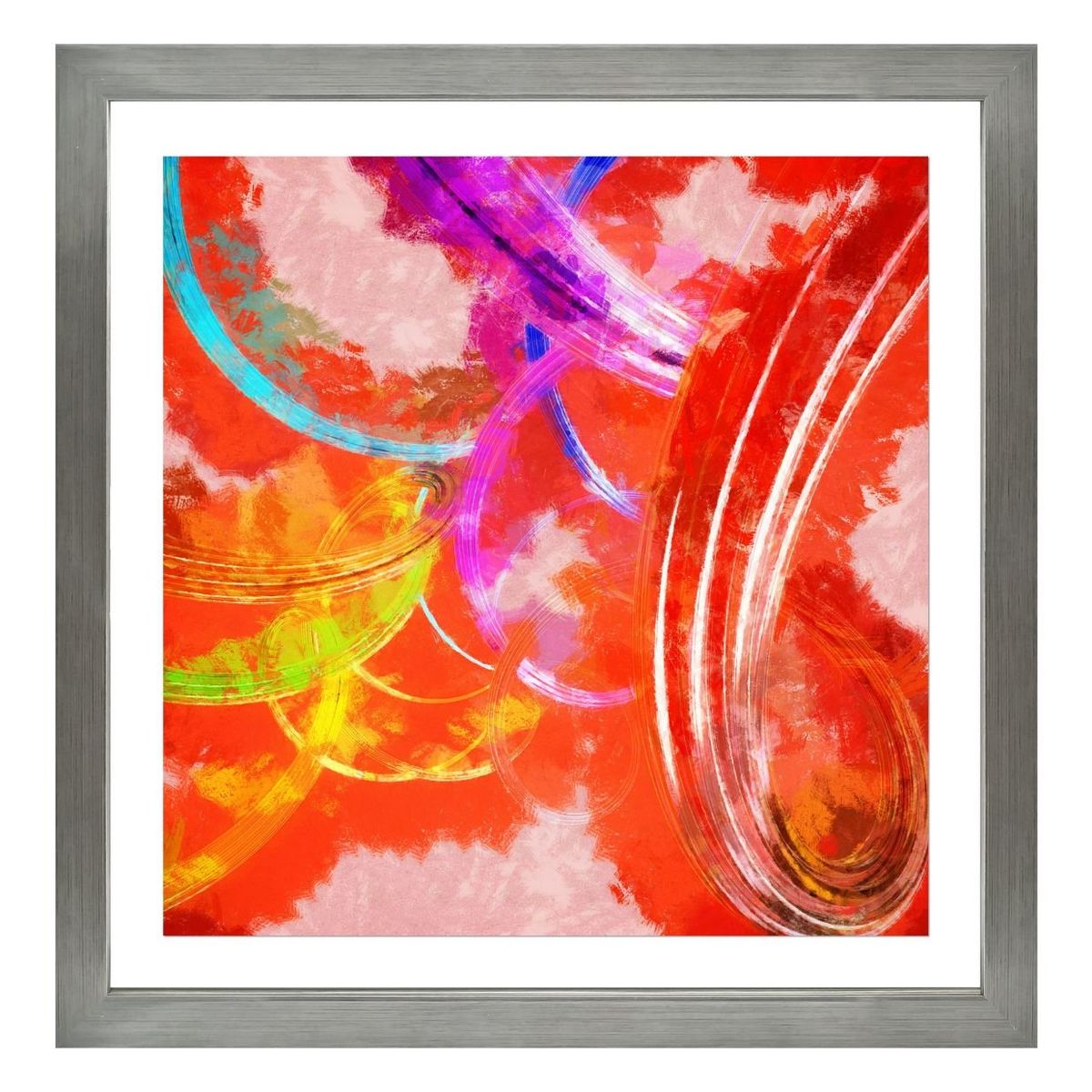 RONDA - Cuadro Lamina Moderna abstracto rojo 50x50 cm