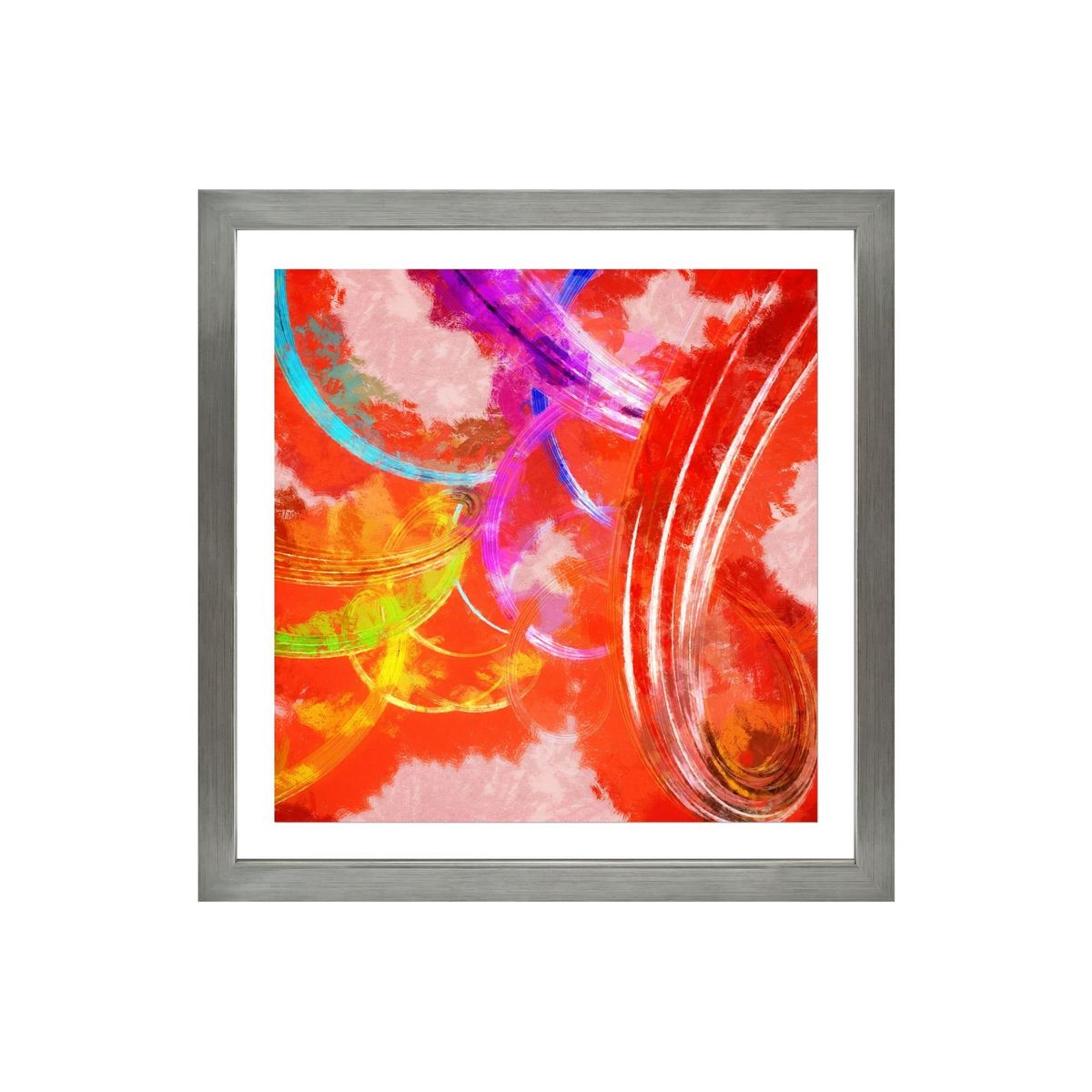 RONDA - Cuadro Lamina Moderna abstracto rojo 50x50 cm