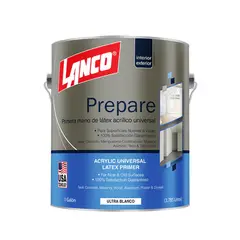 LANCO - Primer Prepare Latex 1gl Interior Y Exterior